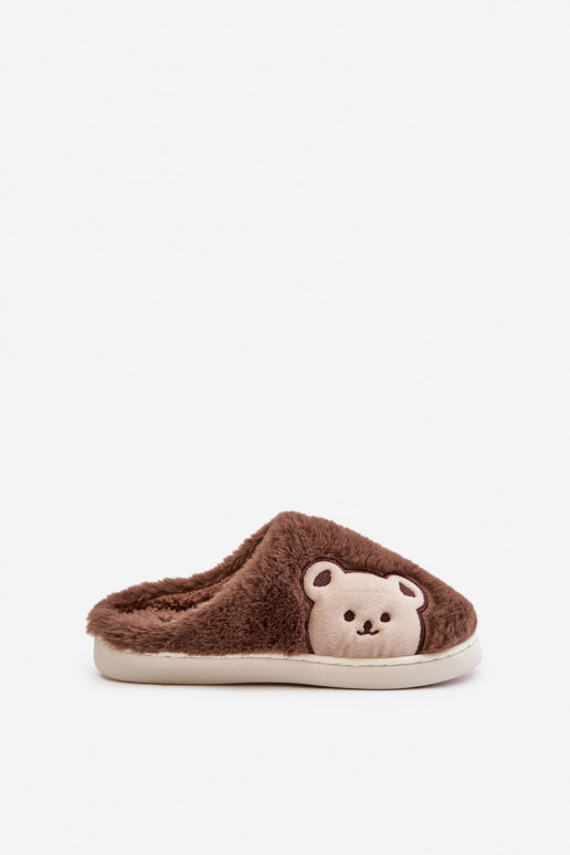 Fiorinella brown slippers with teddy bear fur Fiorinella brown slippers with teddy bear fur