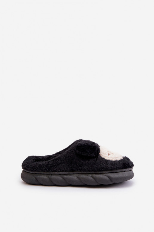 Warm Fur Slippers Women Black Jozelinetta