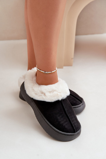 Women's Slippers With Fur Black Zinntia 2
