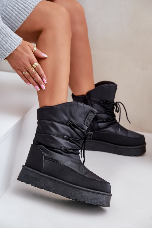 Snow boots on platform with zipper Big Star OO274884 Black Snow boots on platform with zipper Big Star OO274884 Black