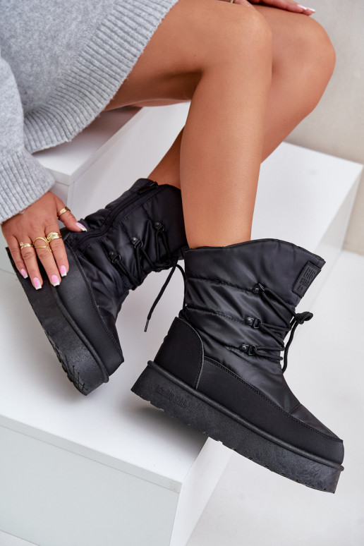 Snow boots on platform with zipper Big Star OO274884 Black Snow boots on platform with zipper Big Star OO274884 Black