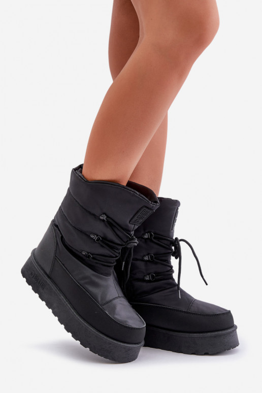 Snow boots on platform with zipper Big Star OO274884 Black Snow boots on platform with zipper Big Star OO274884 Black