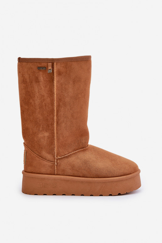 High Snow Boots On Platform Big Star OO274893 Camel High Snow Boots On Platform Big Star OO274893 Camel