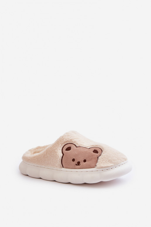 Furry Women's Slippers Bears Light Beige Firedi Furry Women's Slippers Bears Light Beige Firedi