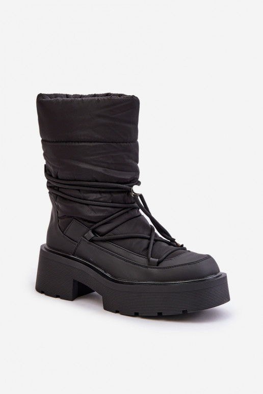 Women's Snow Boots On Platform And Flat Heel Black Seandriel Women's Snow Boots On Platform And Flat Heel Black Seandriel