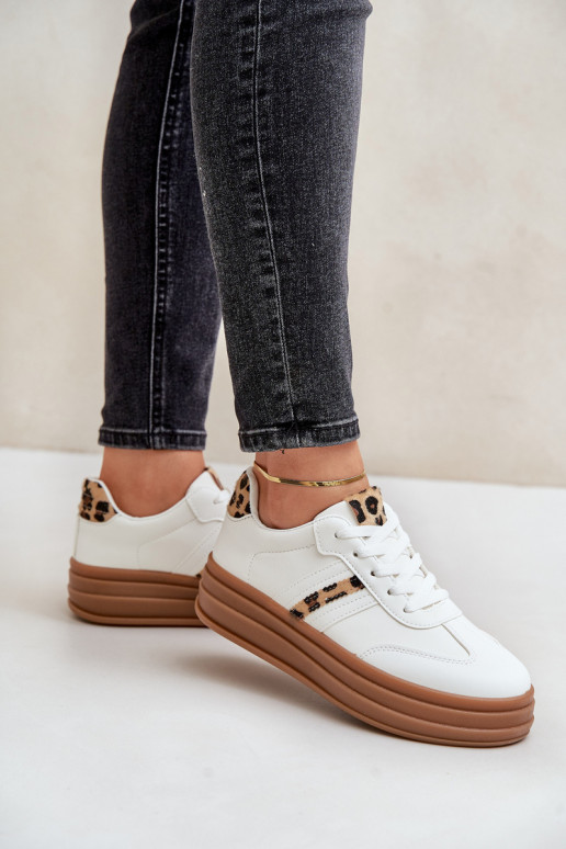 Comfortable Women's Sport Shoes On The Platform White Devan Comfortable Women's Sport Shoes On The Platform White Devan