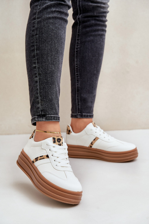 Comfortable Women's Sport Shoes On The Platform White Devan Comfortable Women's Sport Shoes On The Platform White Devan