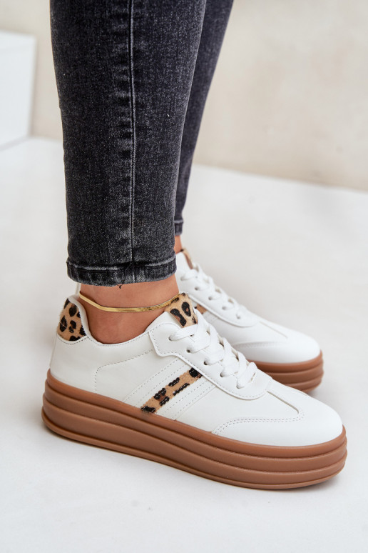 Comfortable Women's Sport Shoes On The Platform White Devan Comfortable Women's Sport Shoes On The Platform White Devan