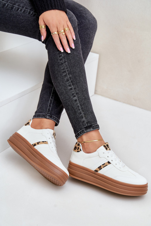 Comfortable Women's Sport Shoes On The Platform White Devan Comfortable Women's Sport Shoes On The Platform White Devan