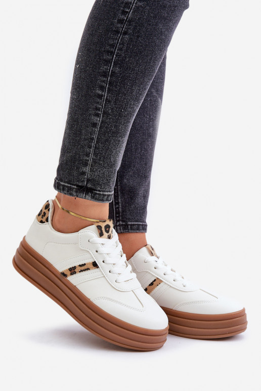 Comfortable Women's Sport Shoes On The Platform White Devan Comfortable Women's Sport Shoes On The Platform White Devan