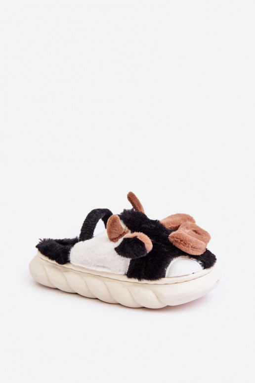 Children's Warm Slippers With Fur Pink Rubee