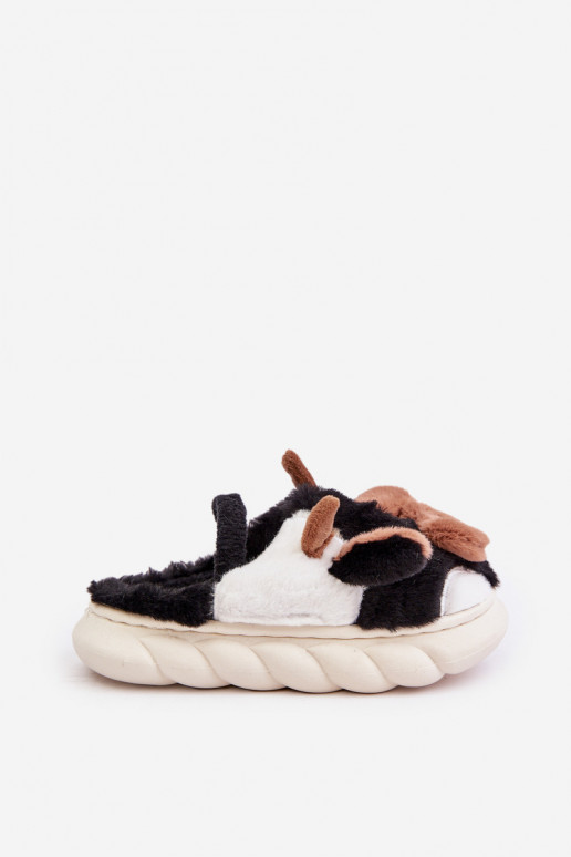 Children's Warm Slippers With Fur Pink Rubee