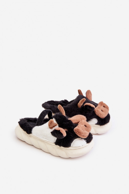 Children's Warm Slippers With Fur Pink Rubee