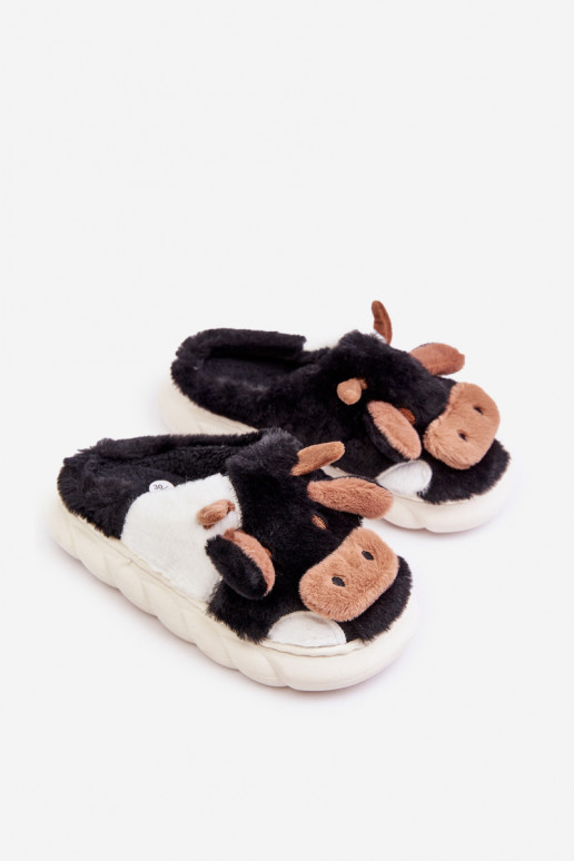 Children's Warm Slippers With Fur Pink Rubee