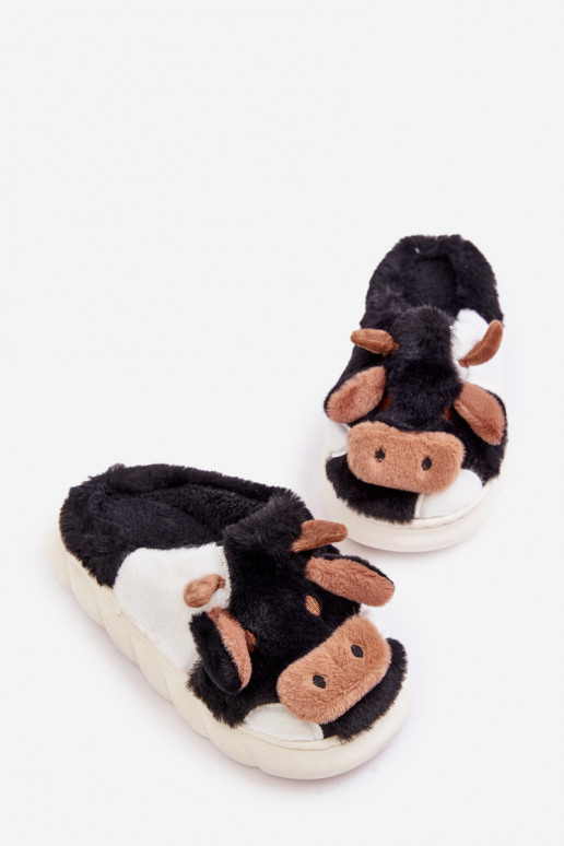 Children's Warm Slippers With Fur Pink Rubee