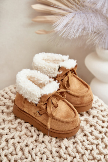 Snow Boots Kids Insulated With Fur Camel Adelane 2