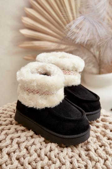 Snow Boots Children's Boots With Fur And Pattern Black Melefia 2