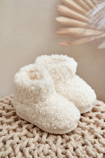 Children's Snow Boots With Fur Lamb Type Light Beige Mevael 2