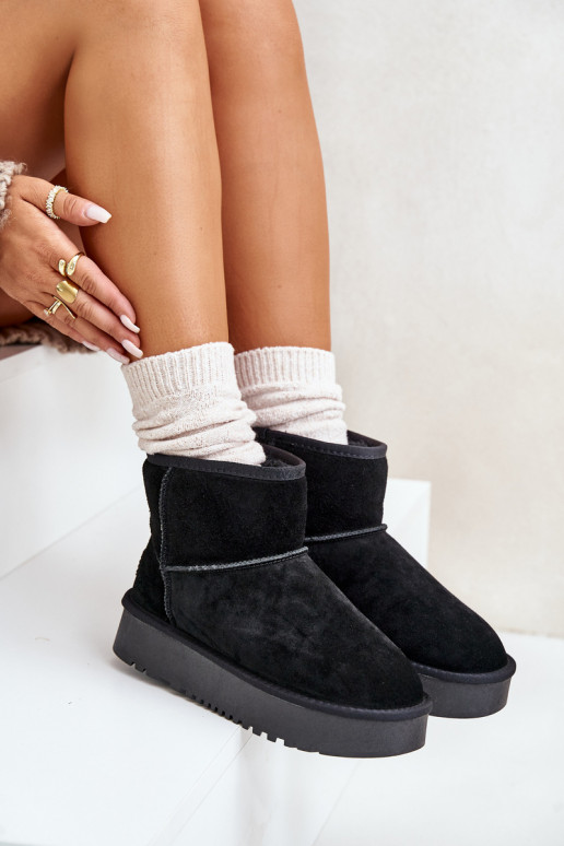 Women's Suede Snow Boots On Platform... Women's Suede Snow Boots On Platform...