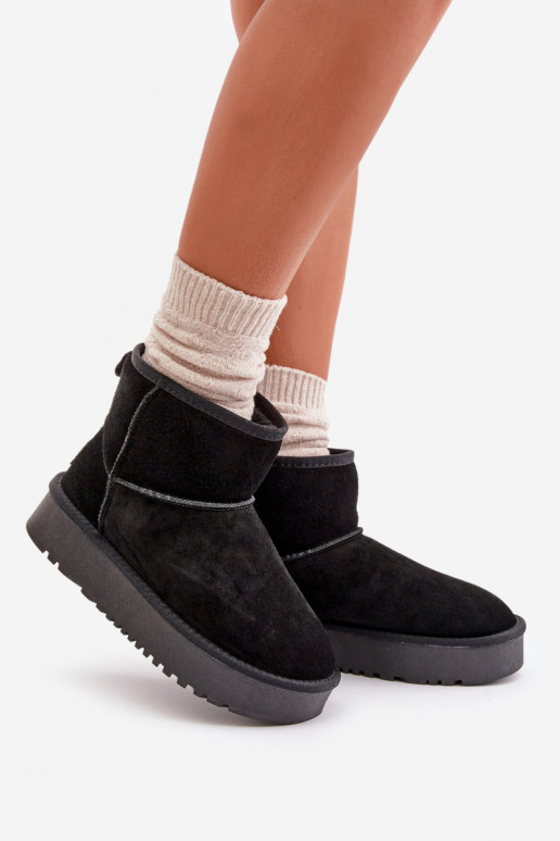 Women's Suede Snow Boots On Platform... Women's Suede Snow Boots On Platform...