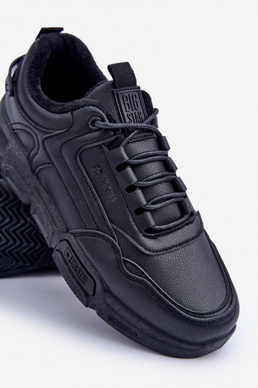 Ocieplane Męskie Sneakersy Big Star OO174584 HI-POLY SYSTEM Czarne