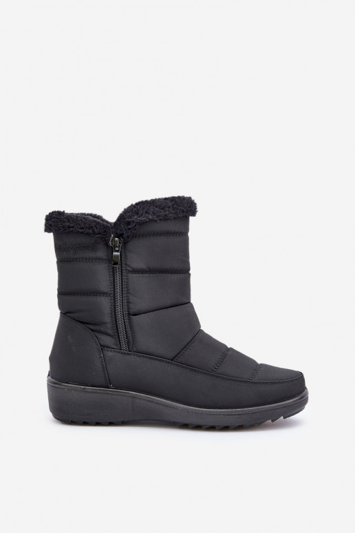 Women's Snow Boots With Zipper And Fur Black Fiorittia Women's Snow Boots With Zipper And Fur Black Fiorittia