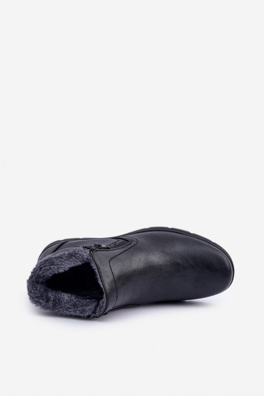 Warm Men's Boots Made Of Eco Leather Black Daniello Warm Men's Boots Made Of Eco Leather Black Daniello