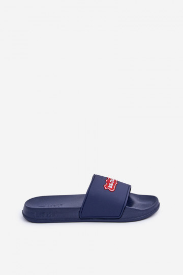 Men's sandals with logo Big Star OO174029 navy 2