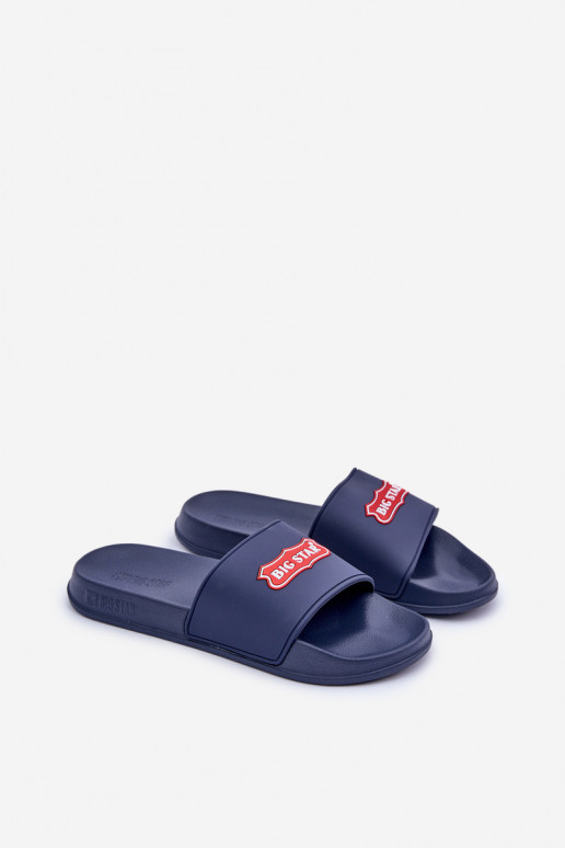 Men's sandals with logo Big Star OO174029 navy