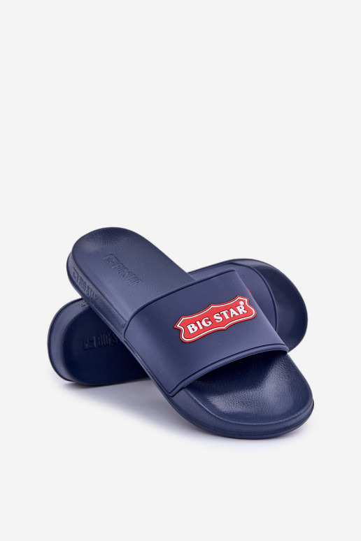 Men's sandals with logo Big Star OO174029 navy