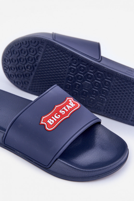 Men's sandals with logo Big Star OO174029 navy