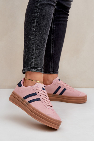 Ladies Platform Sneakers Pink Egelia 2