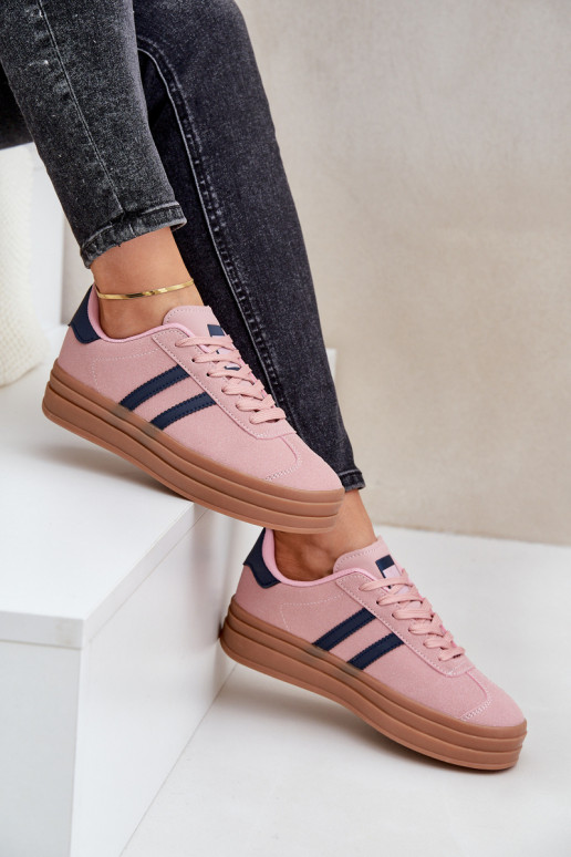 Ladies Platform Sneakers Pink Egelia