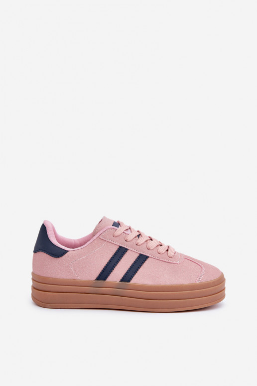Ladies Platform Sneakers Pink Egelia