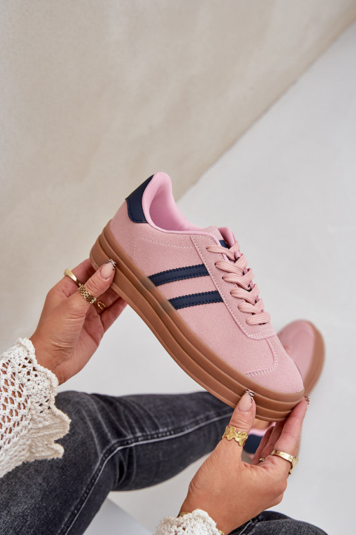 Ladies Platform Sneakers Pink Egelia