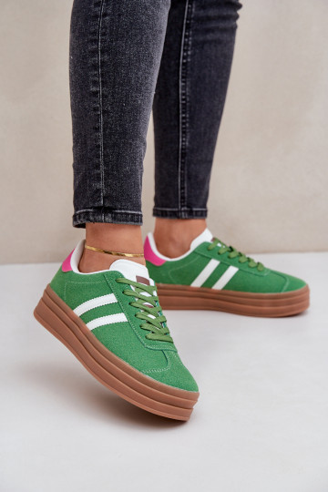 Ladies Sneakers On Platform Green Egelia 2