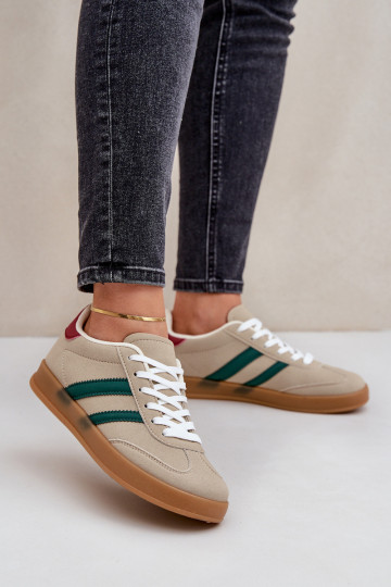 Sneakersy Damskie Niskie Beżowe Ennorwen 2