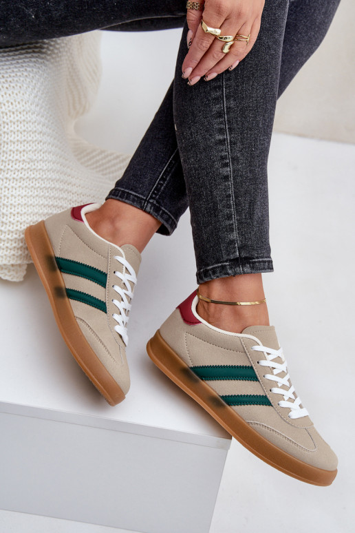 Women's Low Beige Sneakers Ennorwen