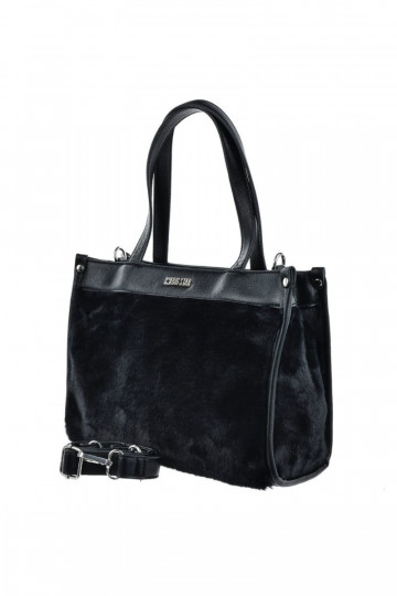 Bag Handbag With Fur Big Star OO574067 Black 2