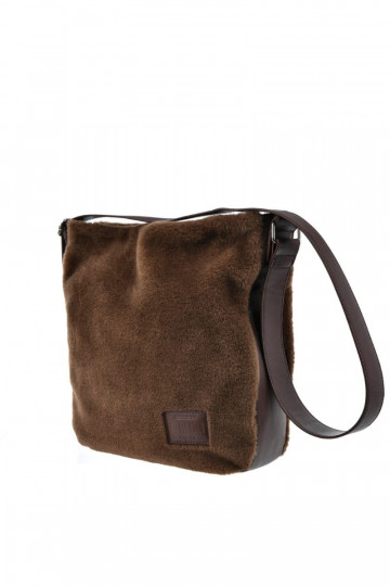 Faux Fur Bag Big Star OO574035 Brown 2