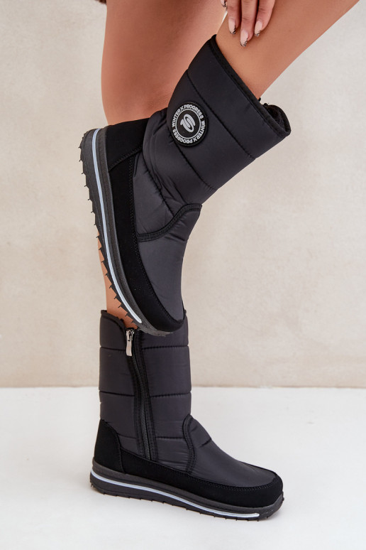 Women's snow boots Progress PROGJ-21-09 in black Women's snow boots Progress PROGJ-21-09 in black