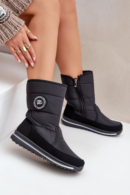 Women's snow boots Progress PROGJ-21-09 in black Women's snow boots Progress PROGJ-21-09 in black