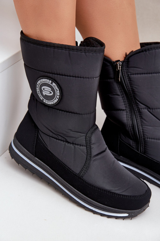 Women's snow boots Progress PROGJ-21-09 in black Women's snow boots Progress PROGJ-21-09 in black