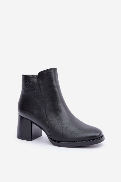 Insulated ankle boots with heel black Feliveth