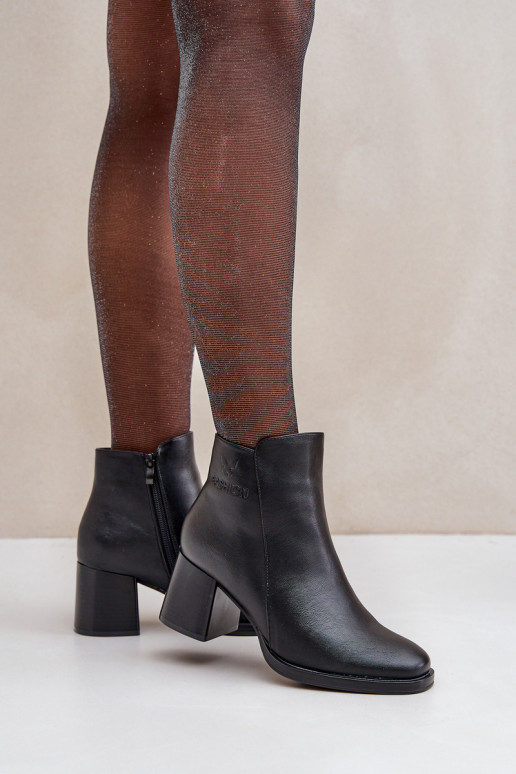 Insulated ankle boots with heel black Feliveth