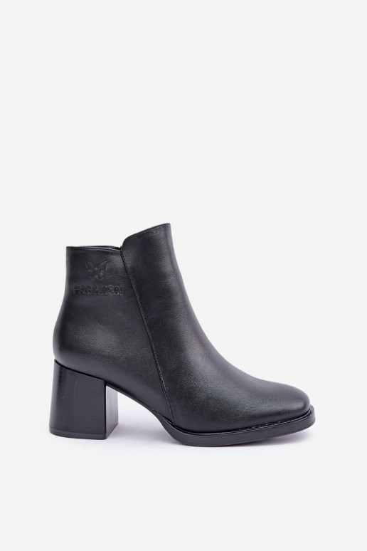 Insulated ankle boots with heel black Feliveth