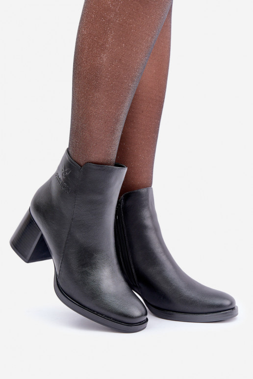 Insulated ankle boots with heel black Feliveth