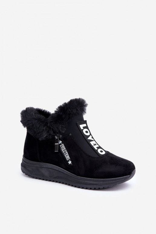 Sneakers Ankle Boots Women With Fur Black Zeriana Sneakers Ankle Boots Women With Fur Black Zeriana