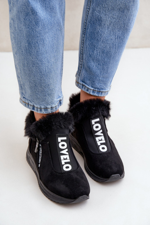 Sneakers Ankle Boots Women With Fur Black Zeriana Sneakers Ankle Boots Women With Fur Black Zeriana