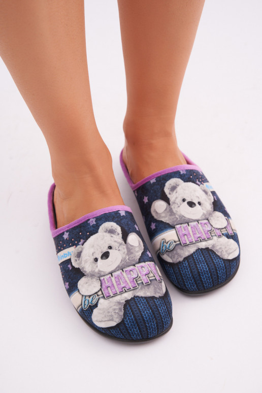 Women's Home Slippers Penguins Inblu EC-81-004 Navy blue Women's Home Slippers Penguins Inblu EC-81-004 Navy blue